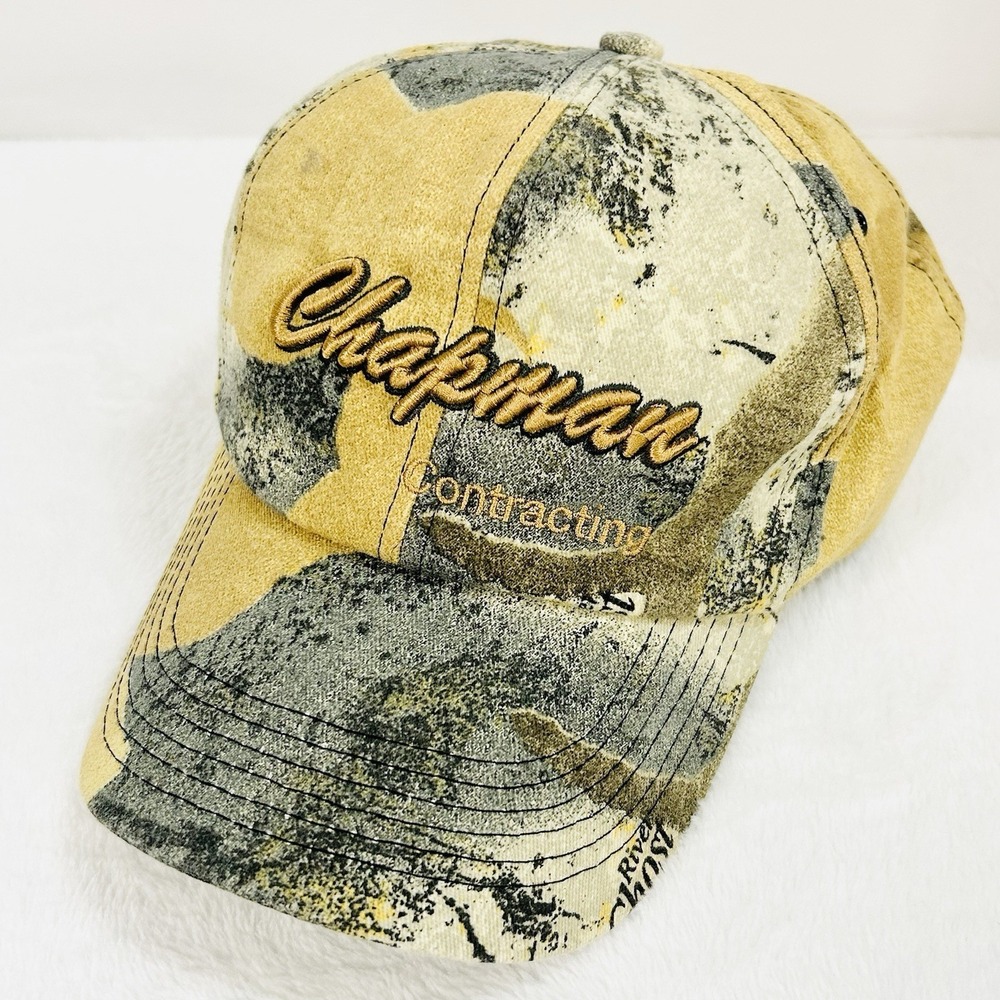 Chapman Contracting Camo‎ Hat Cap Adjustable Strapback Brown Outdoors Workwear